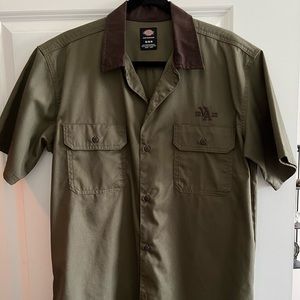 Dickies Skateboarding Vincent Alvarez block collar work shirt